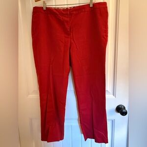 Boden Cherry Red Tailored Ankle Pants